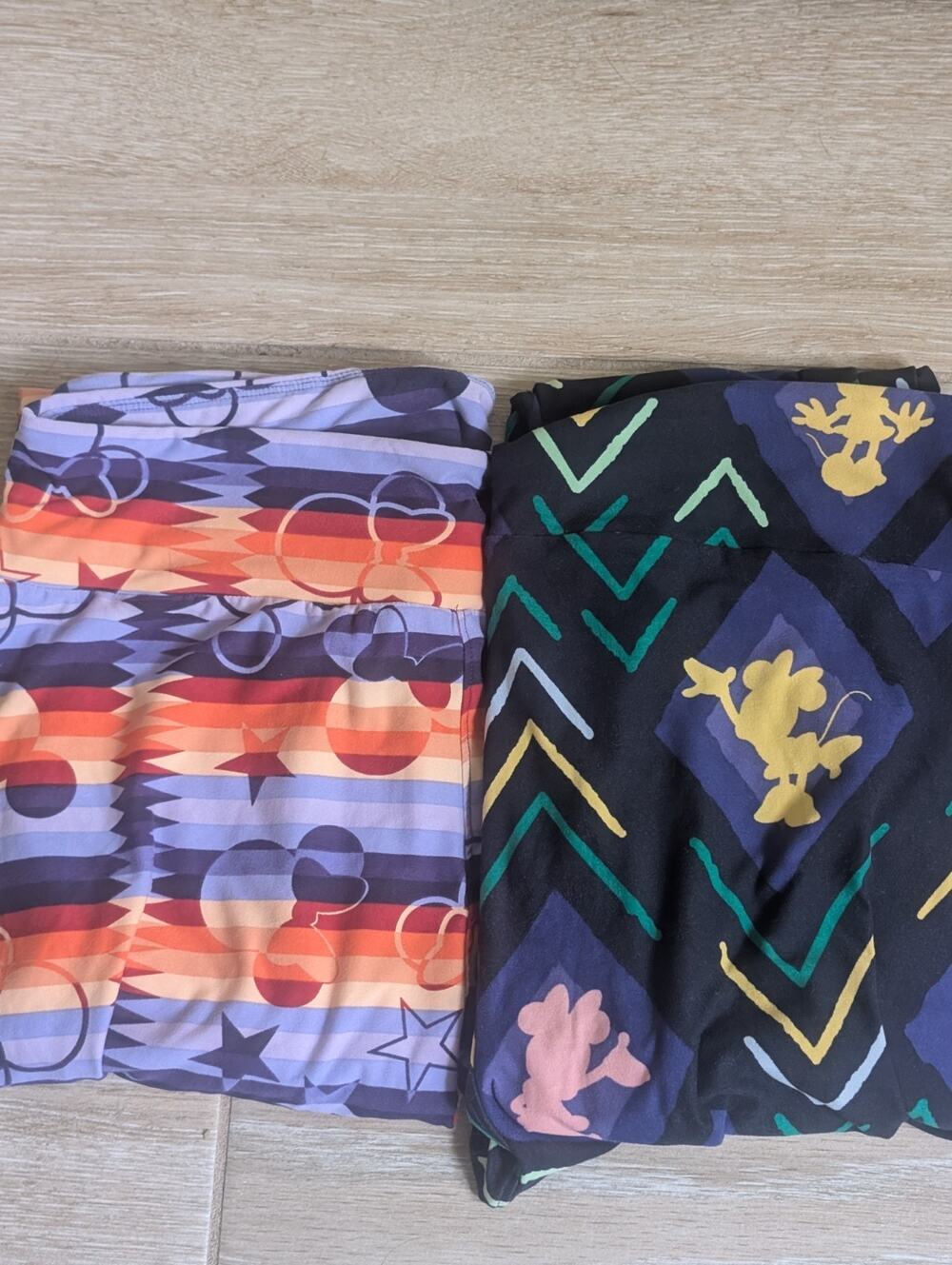 LulaRoe Women's Disney's Mickey Mouse Leggings Size TC Tall & Curvy Set of 2
